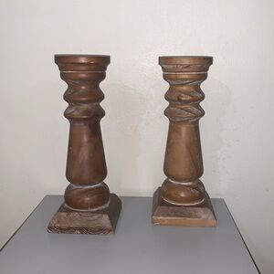 Rustic Brown Candle Holder